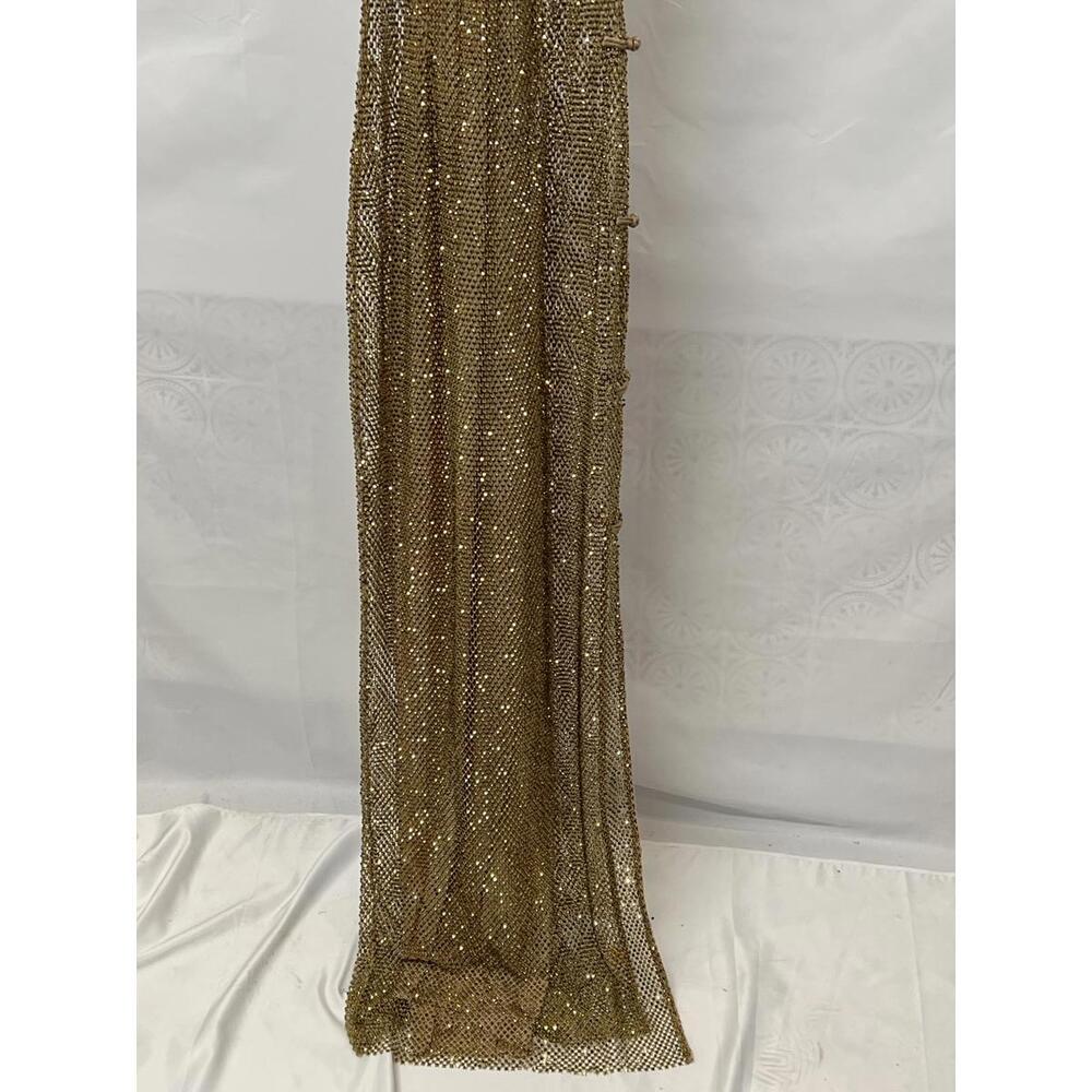 SAU LEE Santana Crystal Dress in Gold - Picture 5 of 9